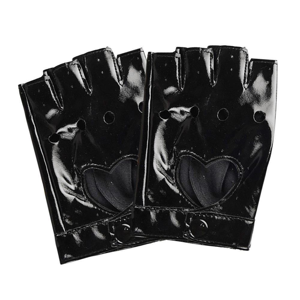 New Fashion PU Leather Fingerless Dance Glove Gothic lolita Jazz Style Cosplay Mittens Cosplay Party Gloves