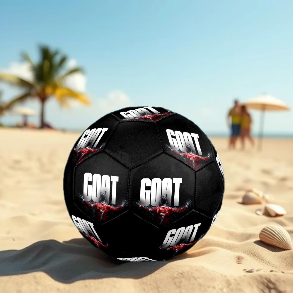 Cristiano Ronaldo 7 Balón de Fútbol Colorido Para Todas las Edades Cosido a Máquina PVC Listo para la Competición Duradero Alto Rebote. TAMAÑO5