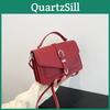 Elegant Pu Square Shoulder Bag With Inner Phone Pocket For Casual Daily Use