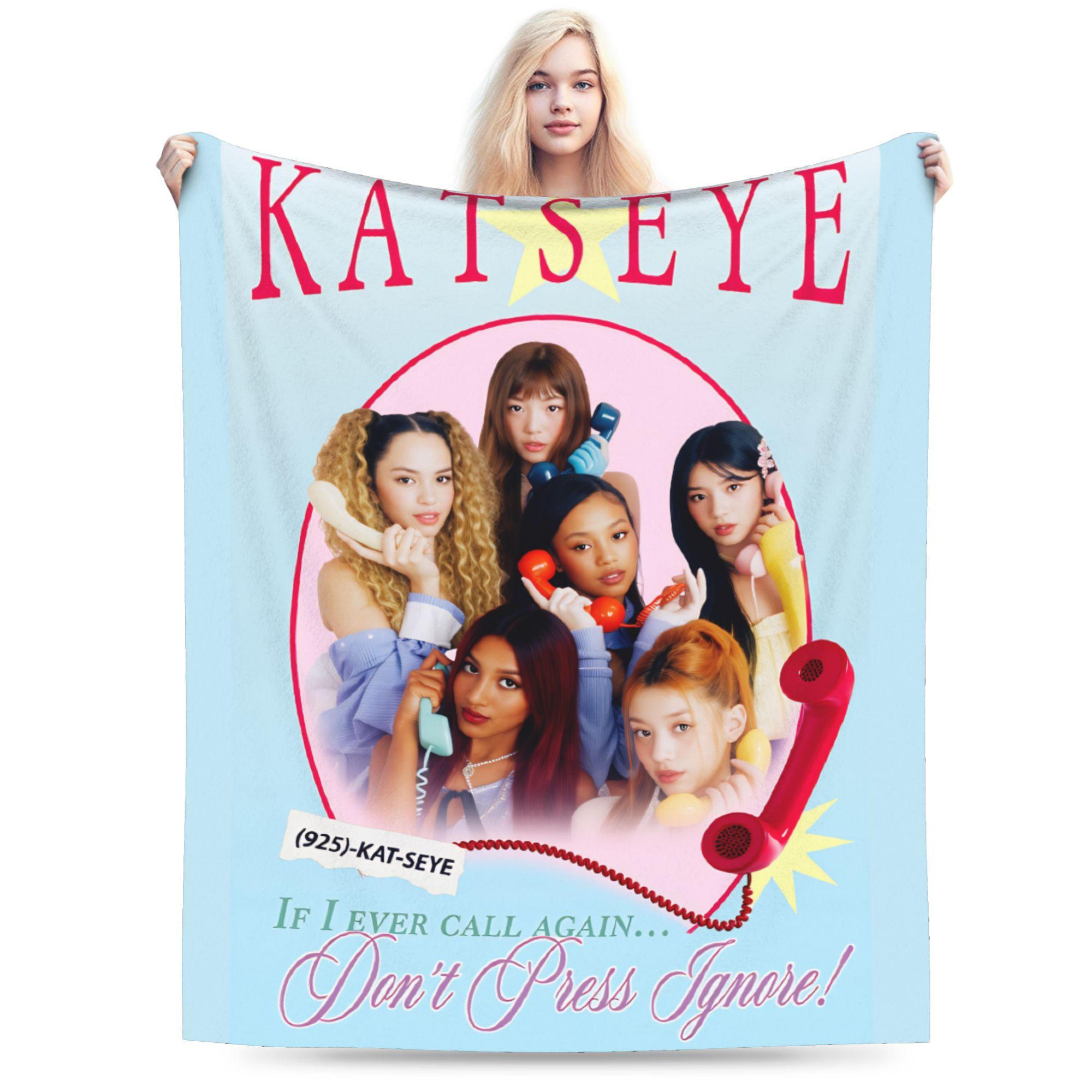 

Katseye Kpop Music Super Soft Blanket Students Plush Throw Blanket Funny Couch Chair Flannel Bedspread Sofa Bed Cover 30x40in