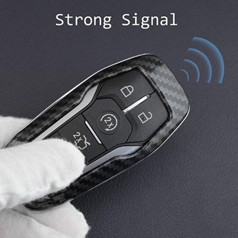 Ford Car Key Case for Mondeo, Focus, Mustang, Explorer, F150, Territory - Carbon Fiber Pattern Shell