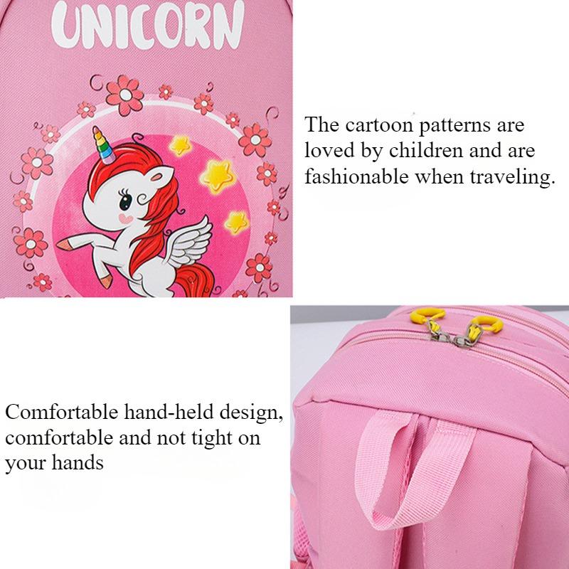 Kids Backpack Pencil Case Set Cute Cartoon Unicorn School Bag Lightweight Waterproof Spine Protection Large Capacity Bookbag