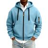 Men's Solid Color Zipper Hooded Cardigan Jacket Men's Sports Large Size Casual Sweatshirt Jacket