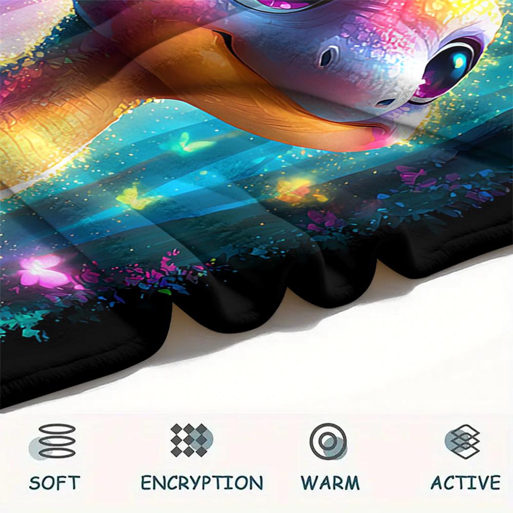 Dinosaur Print Flannel Blanket, High Quality Comfortable for All Seasons, Home Decor, Warmth and Comfort, Perfect for Christmas Gifts