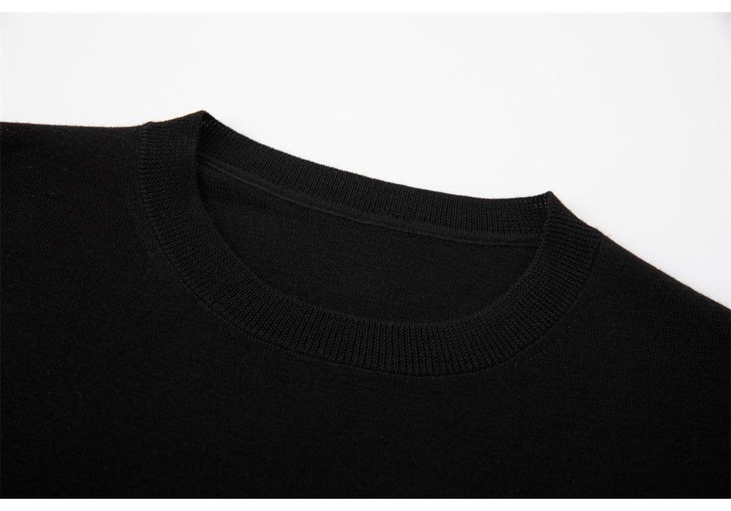 Spring/Autumn 2026 Women's Loose Solid Color Wool Pullover Sweater - Cute and Slimming Base Layer