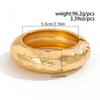 2024 New Fashion Round Wide Grain Bangle Irregular Alloy Open Bracelet Women Gold Silver Creative Handmade Bracelets