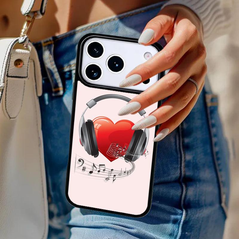 Musical Music Note Phone Case For iPhone 17 Air 14 15 13 12 Max Cover For Apple 16e 11 Pro Max Plus Coque