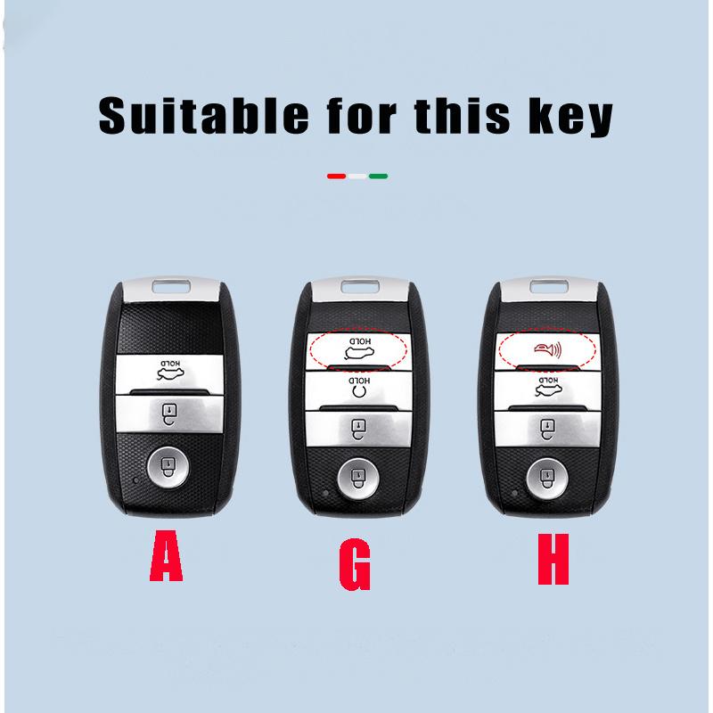 EKSP2 Leather Car Key Case Cover For Kia K2 KX Sorento K4 Cerato Forte Picanto Stonic Carnival Niro Morning Elantra Verna Sportage