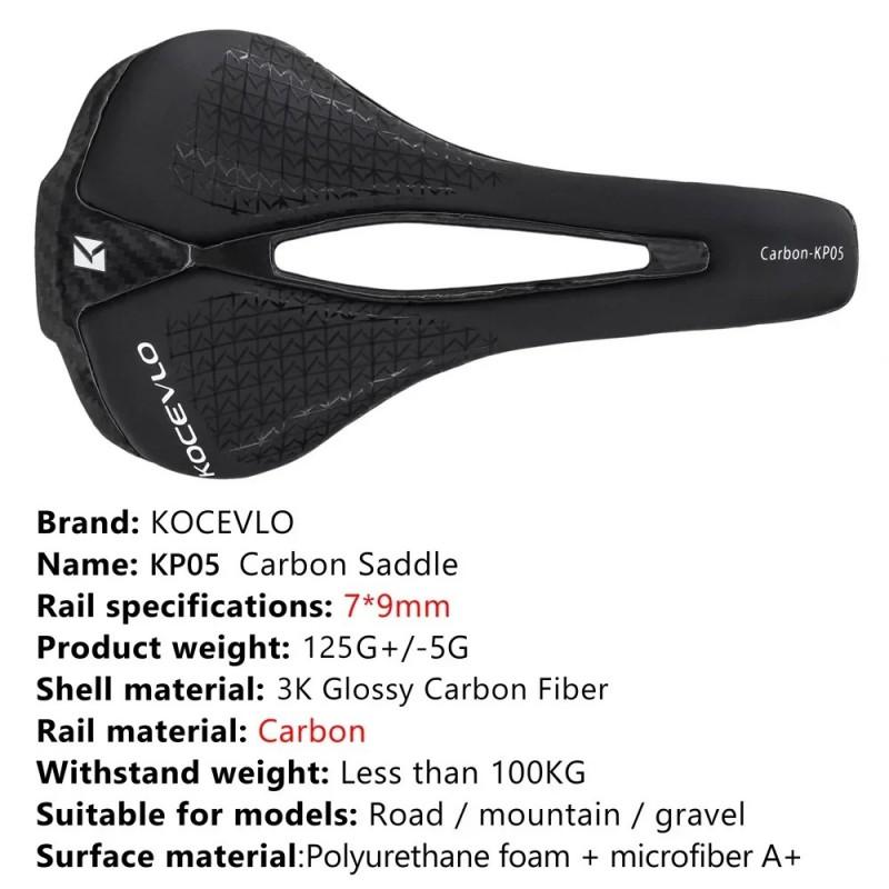 Ultra-Light Carbon Fiber Bicycle Saddle KP05 Road Bike Cycling Comfort Performance Seat