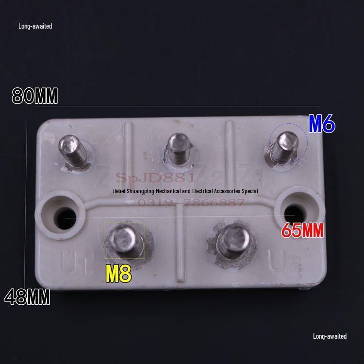 Three-Phase Electric Motor Terminal Board with 5 M8 Terminal Posts for YC Single-Phase Motors