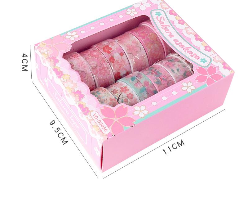 12Pcs Sakura Washi Tape Scrapbooking Supplies Masking Tape Decorativa School Supplies Diary Decoration Washitape