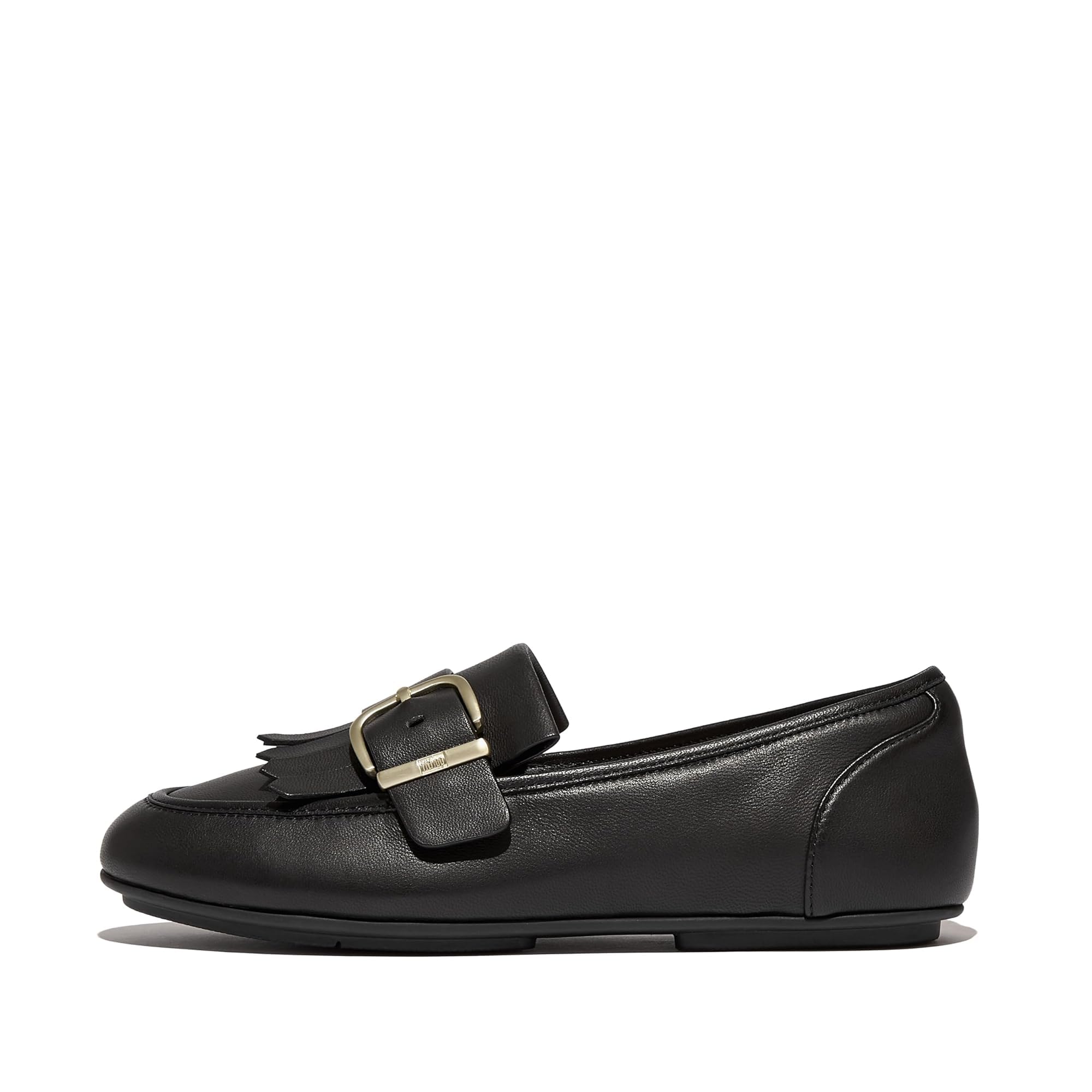 

ЛОФЕРЫ ИЗ КОЖИ С ПРЯЖКОЙ И БАХРОМОЙ ALLEGRO, черные, см [Fit Flop] женские, размер 22,0 чёрный
