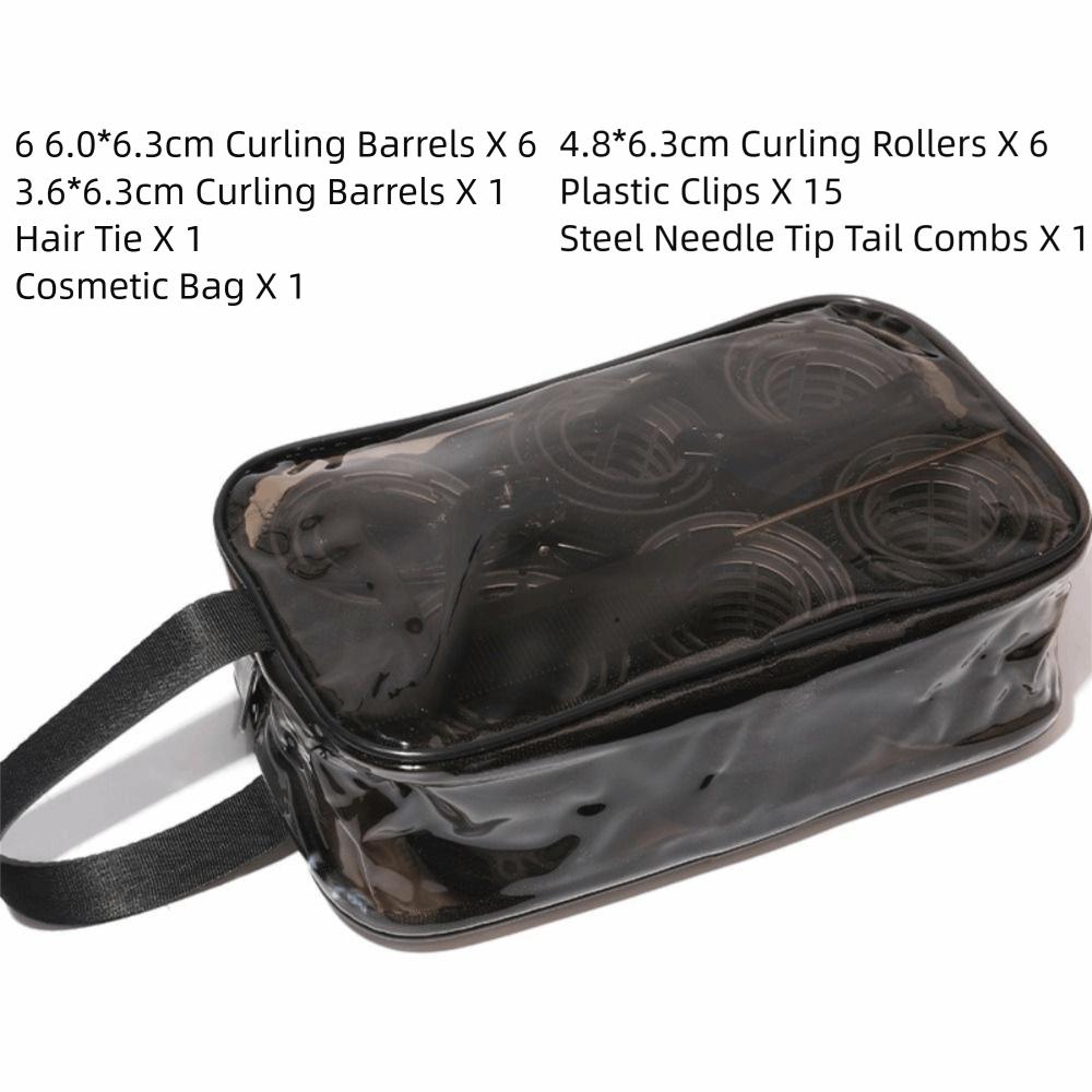 35Pcs 3 Sizes Rollers Curly Hair Roller Black Hair Curlers for Women  Hair Styling Tool