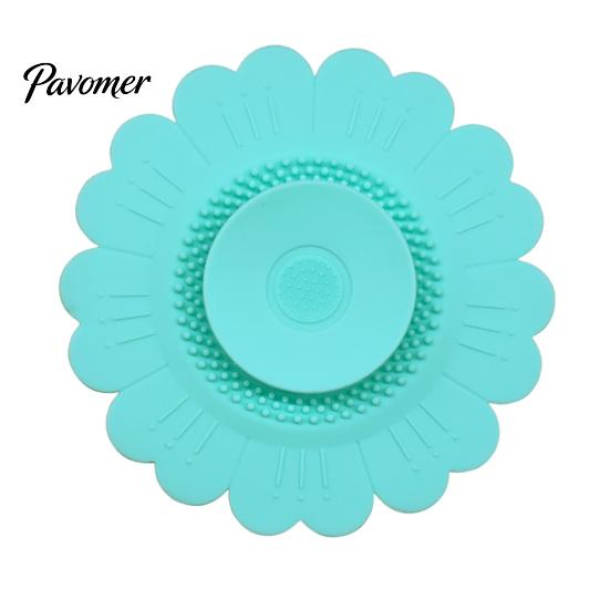 Bionic Sunflower Strainer Silicone Floor Drain Mat, Petal Design Anti-Clog Sink Anti Odor Filter Hair Filter, Odor-Proof Drainage Protector