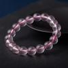 Natural Mozzarella Star Powder Crystal Bracelet Women'S Round Bead Crystal Transparent Hibiscus Stone Powder Crystal Bracelet.