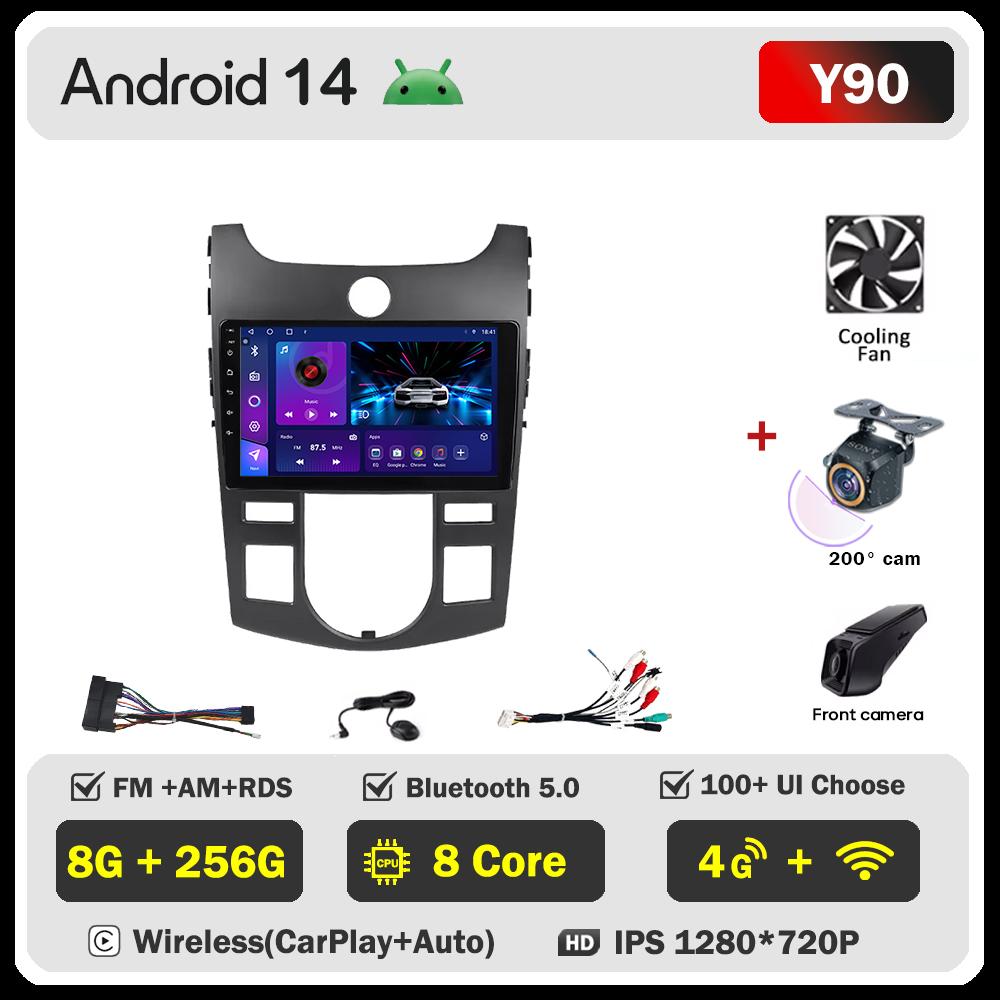 For KIA Forte Cerato 2 Porte Koup 2008-2014  Carplay Auto Screen Wireless Android Auto Car Intelligent Systems AutoMotive 8 Core
