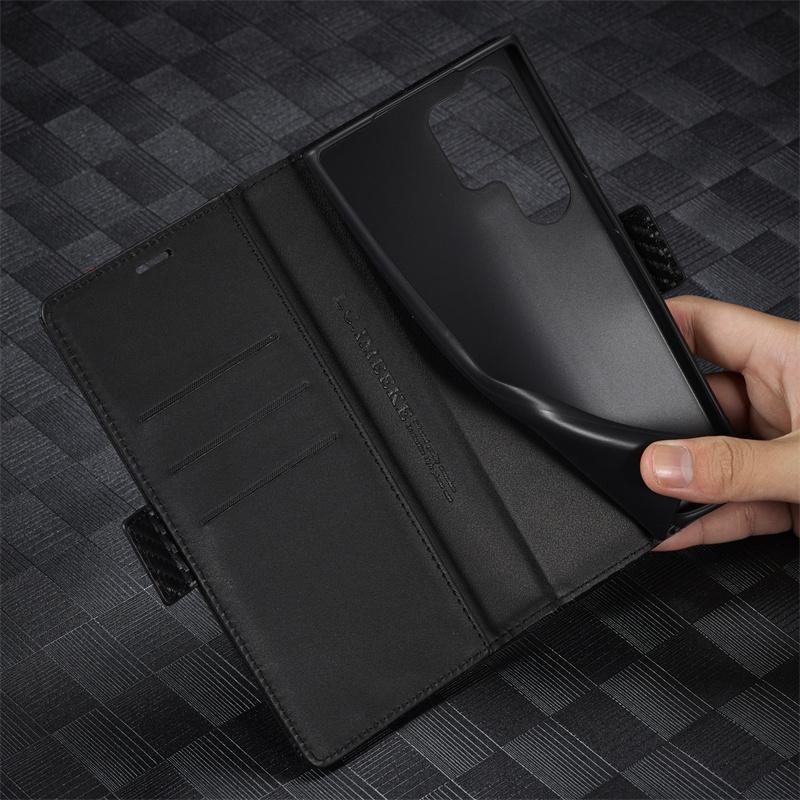 Note20 Ultra Carbon Fiber Magnetic Case for Samsung Galaxy Note 20 Ultra Etui Samsung Note 20Ultra Soft Leather Flip Phone Funda