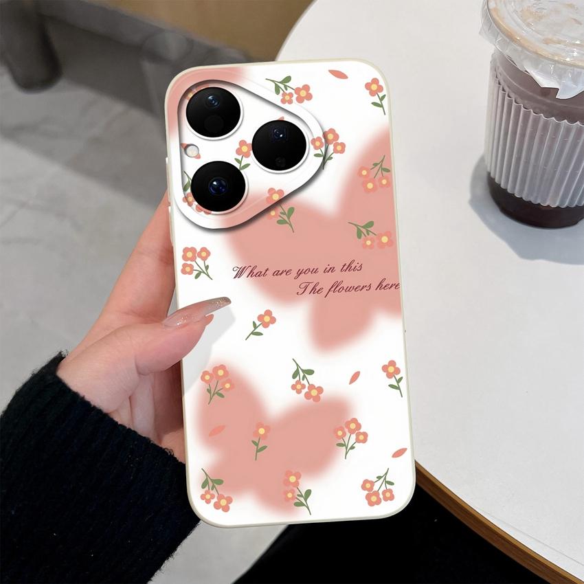 Beautiful Butterfly Flowers Fashion Case For Huawei Pura 80 Pro Plus Honor X7d X9d X20 V40 Phone Cover Liquid Silicone Anti Slip Shell For Huawei Capa