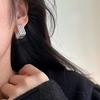 925 Sterling Silber Ohrringe für Damen Trendig Einfach Quadratisch Hohl Ohrring Schmuck Allergieprävention Party Weihnachtsaccessoires
