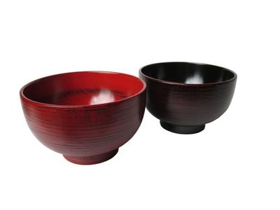 Nakatani Brothers Company Yamanaka Lacquerware Couple's Soup Bowls, Rusty Outer, Negoro/Akebono Lacquer, W16-1