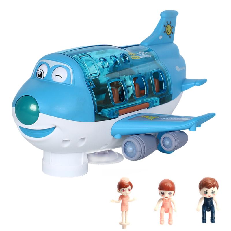 

Children Stunt Electric Airliner Toy With Light And Music Effects 360 Bgs Degree синій