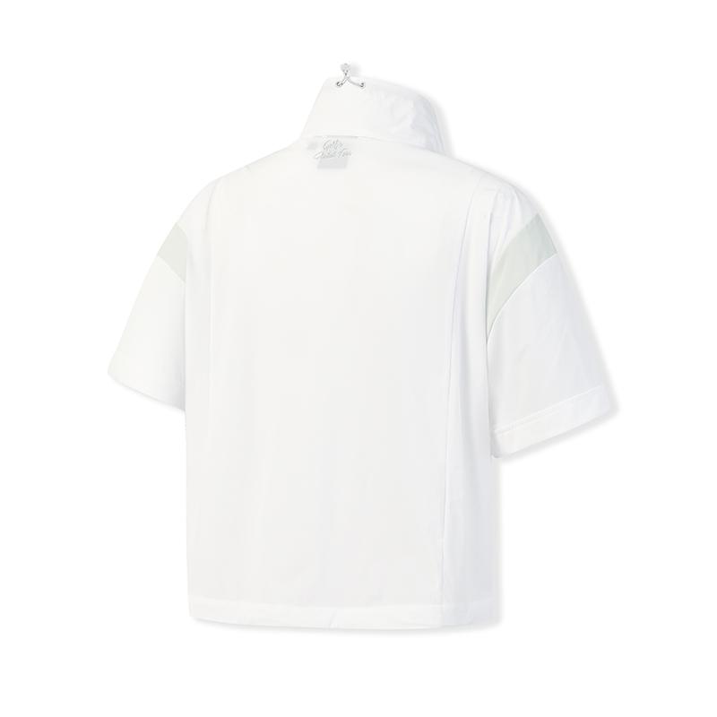 FILA Golf Series Fashion Simple Trendy Sports Casual Versatile Comfortable Half-Zip Stand Collar Cool Touch Short Sleeve T-Shirt A11W625130FWT