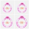 FRRK ABS Resin Bow Pearl Chastity Cage 4Pcs Locking Rings BDSM Penis Restraint Accessory Kit For Adult Male Private Indoor Use