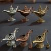 Retro Bronze Incense Burners European Metal Craft Wishing Lamp Aromatherapy Stove Old Plating Home Decoration Creative Ornaments