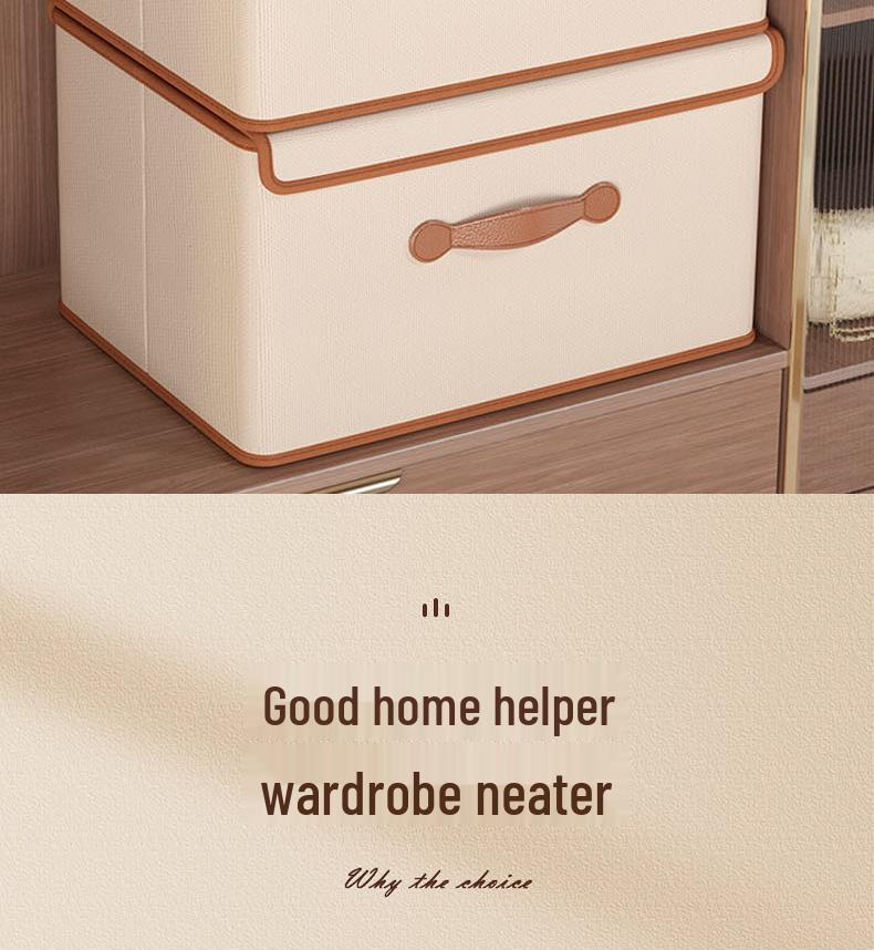 Home Wardrobe Storage Box with Lid for Clothes, Quilts, and Underwear