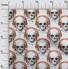 oneOone Cotton Flex Green Fabric Skull Craft Projects Decor Fabric Printed By The Yard 40 Inch