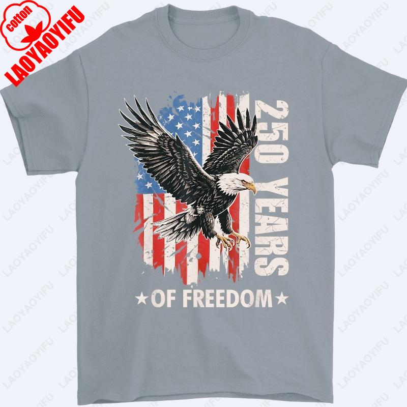 Trendy 250 Years Anniversary Bald Eagle 250th Birthday We The People Unisex Cotton TShirt Graphic Oneck Printed Unisex Women Tee
