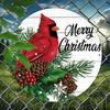 Vintage Red Cardinal Bird Metal Tin Sign 8 Inch Retro Wall Art for Home Bar Decor