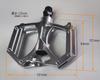 WELLGO Aluminum Flat Pedals, Thin Type M195, Silver [Parallel Import]