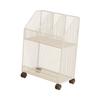 Rolling Book Cart Holder Trolley Sturdy Toys Handbag Organization Multifunctional for Kids Room Bathroom Office Bedroom Dorm