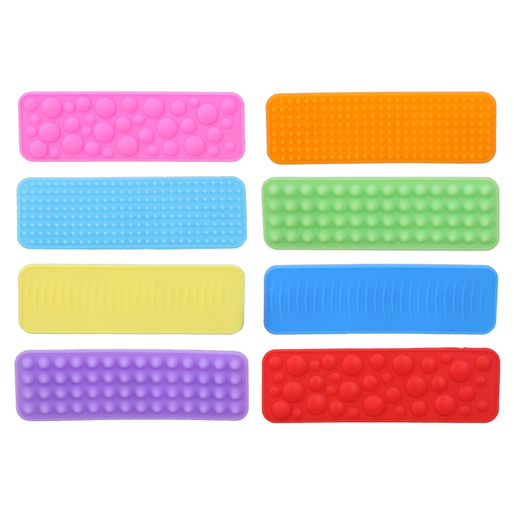 Pack Of 8 Textured Sensory Pad Toy For Children Hand Release And Autisms Support Tools For Home School Stress Reduction