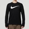 Nike Large Logo Print Sports Crew Neck Sweatshirt Men Tops Black DD3375-010