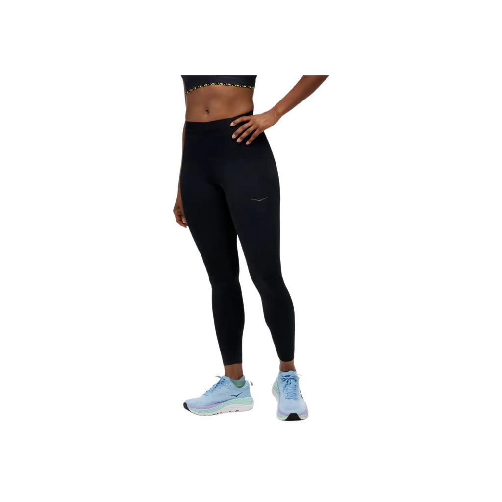 Hoka One One Novafly Run Tight 25" Breathable Slim Fit Mid Rise Sports Pants Women bottoms Black 1141743-BLK