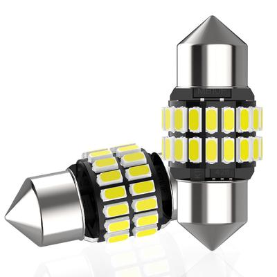 Car T10 28mm LED Room Lamp White Explosive 6000K 3014SMD 18 Rows Non-polarized