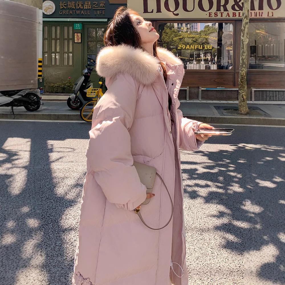 New Thickened Large Quilt Cotton Coat for Women with Lengthened Winter Loose Over-knee Bread Coat Cotton Coat