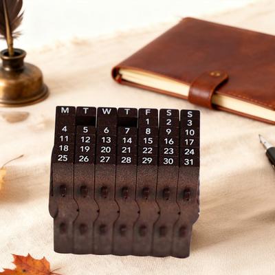 Yousheng Timeblocks Connected Calendar Stamp Reusable Consolidated Number Stamp DIY Time Blocks Customizable Build Months Weeks Lists for Card Making