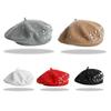 Women S Winter Pearl Rhinestone Decorated Beret Korean Style Hat
