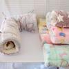 Small Pet Fleece Tunnel & Hammock: Hamster, Rat, Sugar Glider, Guinea Pig Hideout & Bed