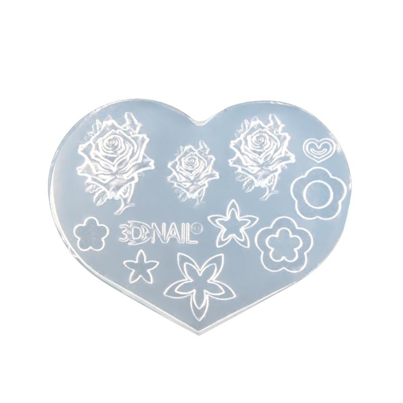 3D Nail Art Silicone Mold Flowers Love Stars Moon letter number Handicrafts Nail Decoration Moulds DIY Nail Tools Accessories