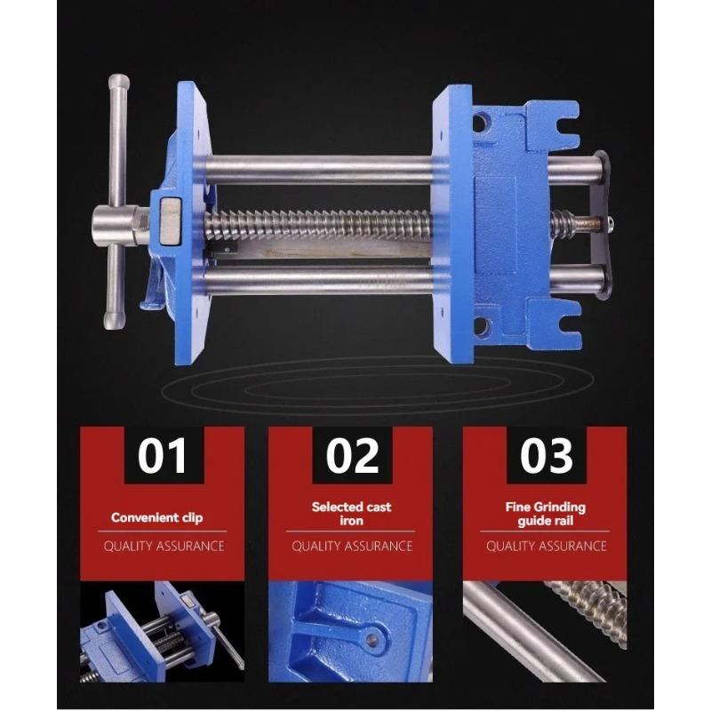 Clește de masă pentru prelucrarea lemnului, menghină nouă de 7 inch, clește de masă cu prindere rapidă, accesorii profesionale pentru banc de lucru