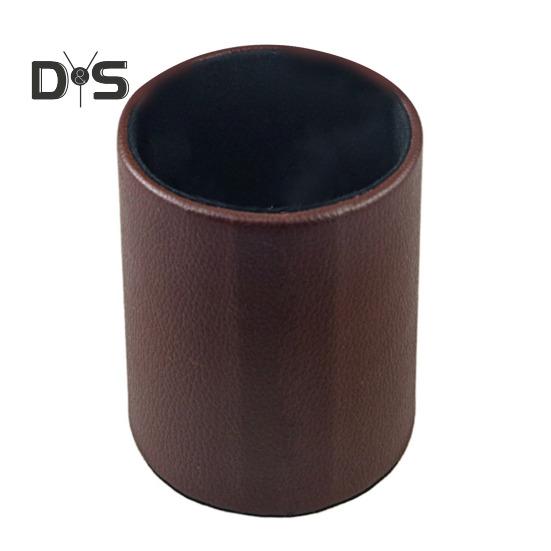 

Круглый держатель для карандашей из искусственной кожи, настольный органайзер для хранения ручек, канцелярских принадлежностей, ножниц, контейнер для дома, школы, офиса, общежития коричневый