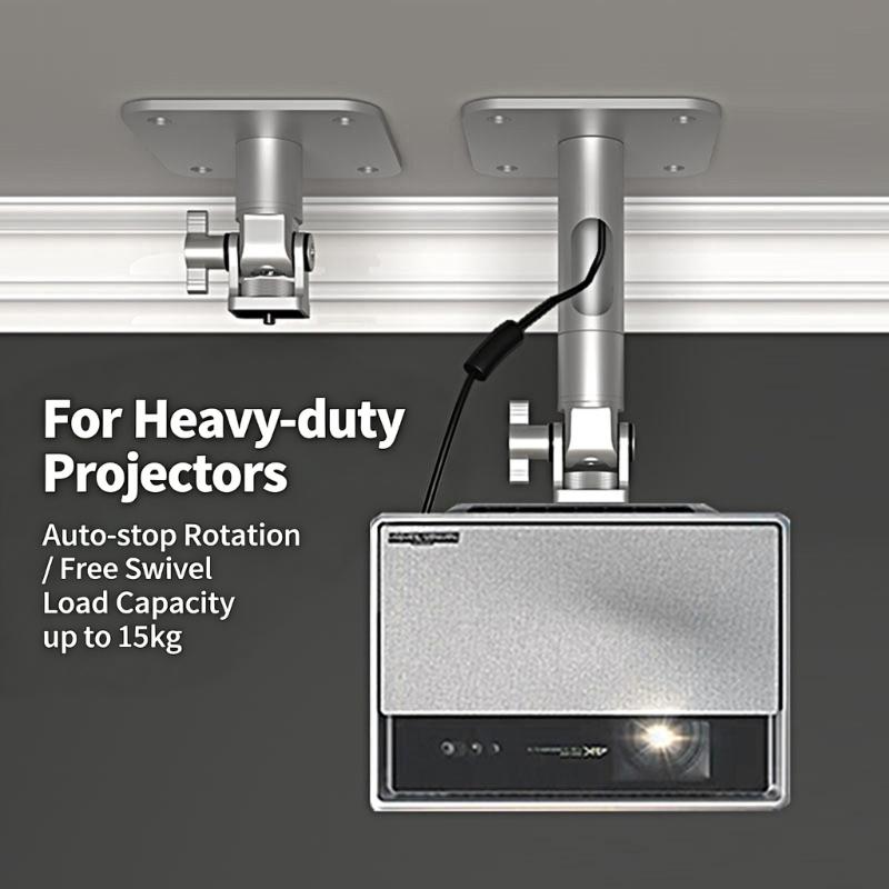 Projector Ceiling Mount Bracket With 1/4Inch Thread For Most Projectors Heavy Duty Metal Construction 10KG Capacity