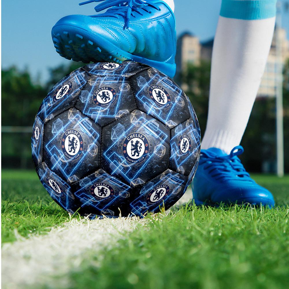 Chelsea FC Thema Fußball Ball Größe 5 Fußball Ball Weiche Haptik Professioneller Trainingsfußball für Outdoor-Sportarten