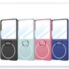 Luxury Slim Magsafe Phone Case for Samsung Galaxy Z Flip 7 Flip7 360 Built-in Screen Protector Full Protection Ring Holder Cover