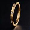Elegant Full Circle Heart Ring: Fade-Resistant Gold Vacuum-Plated Titanium Steel, Korean Style Couple Ring, Women's Jewelry.