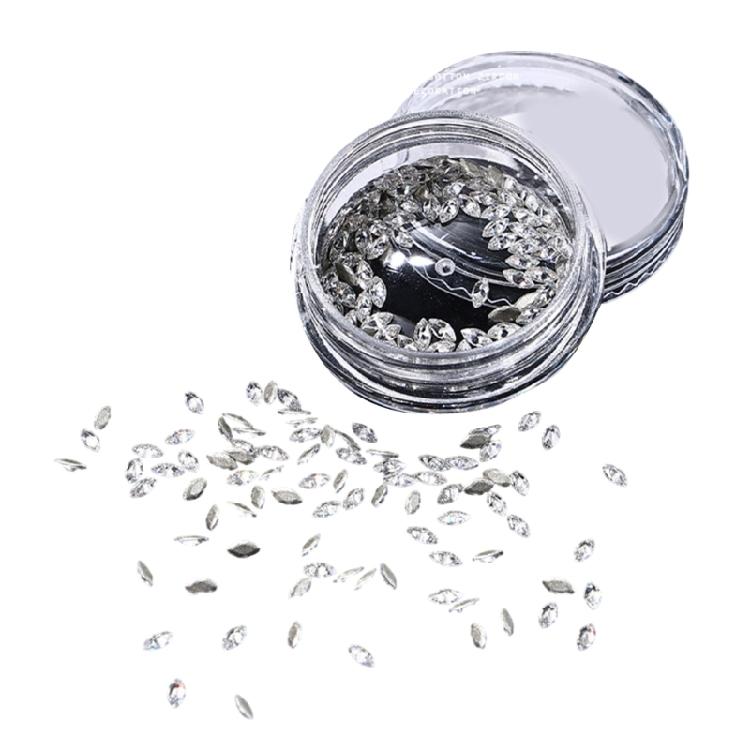 50 шт. Стразы для ногтей с плоским дном Мини-алмазные подвески для ногтей 3D Кристаллические камни Украшения